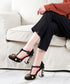 Embellished T-Strap Heels